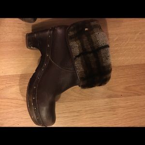 Ugg flannel sherpa lined short boots